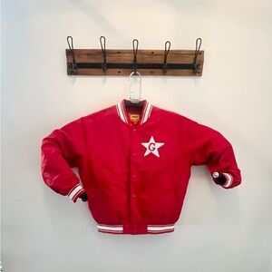 GOLF WANG THE GLASS TOPPER RED BOMBER JACKET
